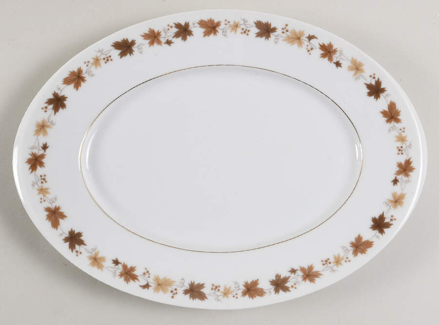 Rene 12" Oval Serving Platter by Sango-1
