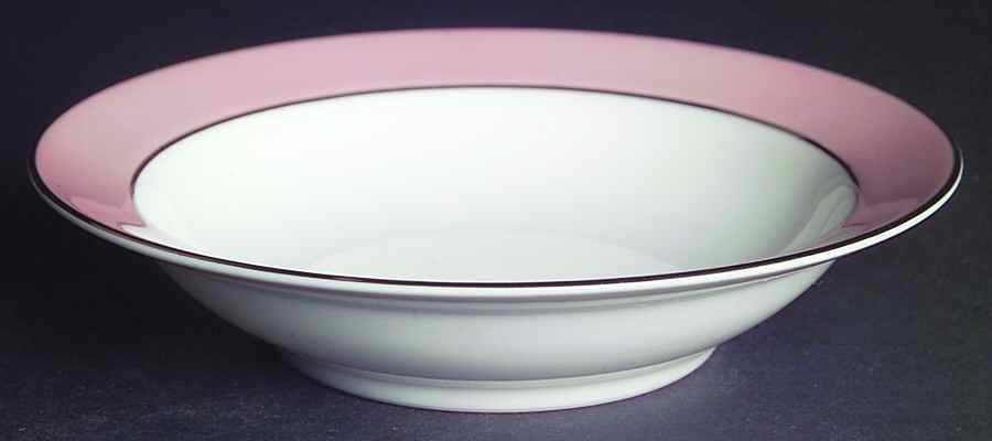 Rhapsody (No #, Pink Band) Rim Fruit/Dessert (Sauce) Bowl by Sango-1