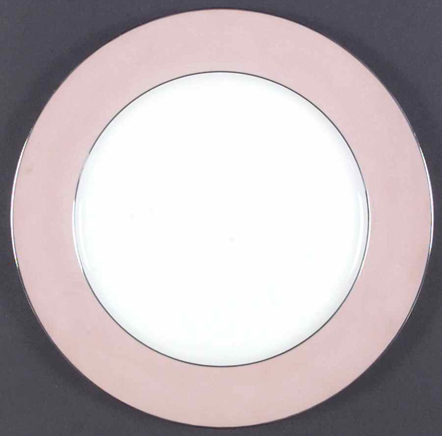 Rhapsody (No #, Pink Band) Dinner Plate by Sango-1