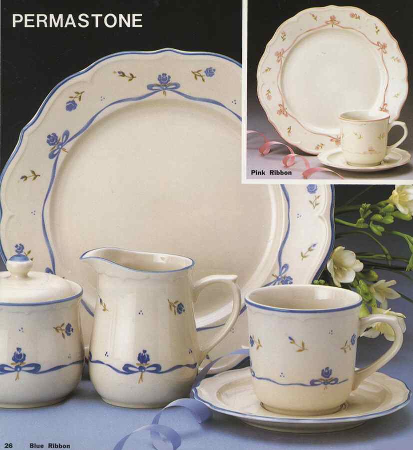 Ribbon Blue Dinner Plate by Sango-1