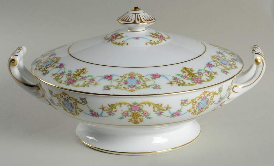 Rococo Round Covered Vegetable by Sango-1