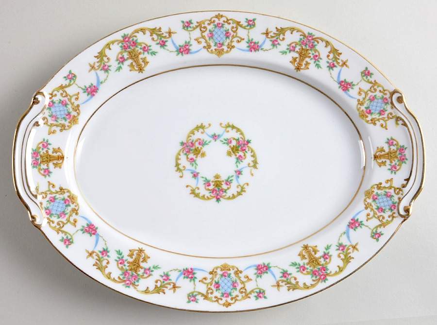 Rococo 12" Oval Serving Platter by Sango-1