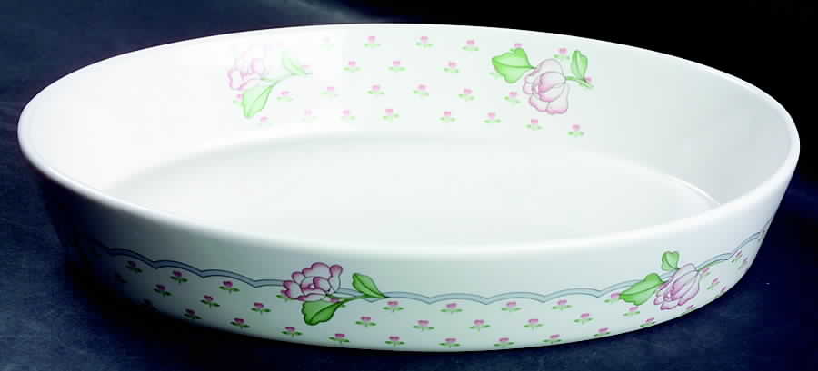 Rose Chintz 11" Oval Baker by Sango-1
