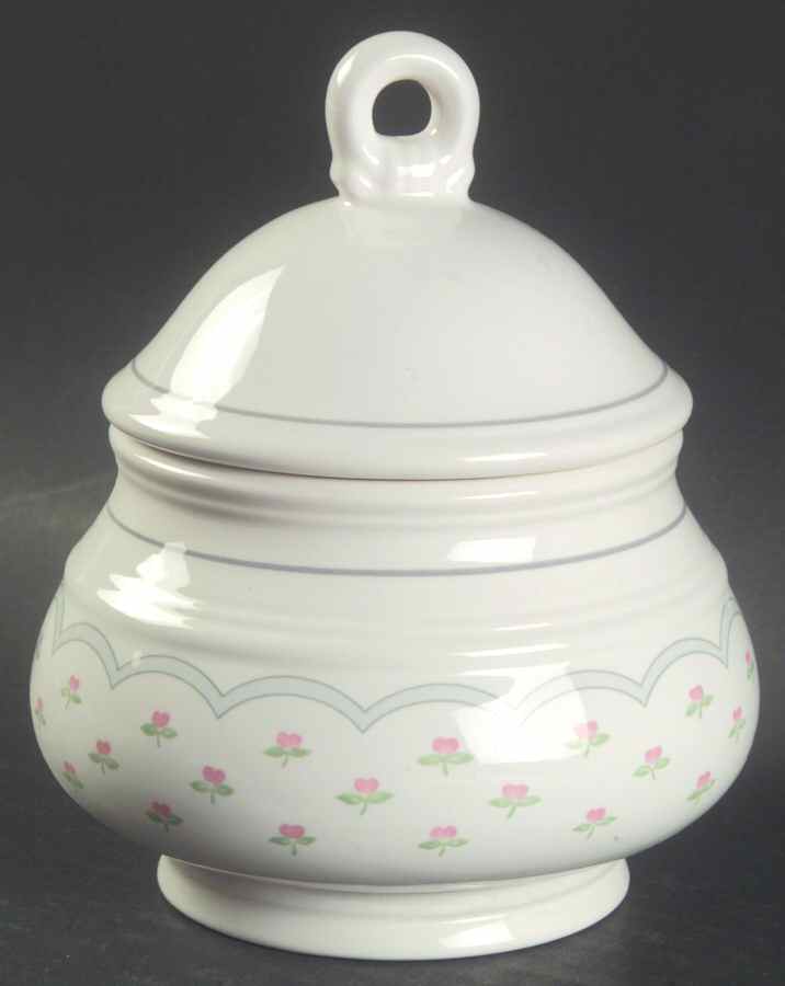 Rose Chintz Sugar Bowl & Lid by Sango-1