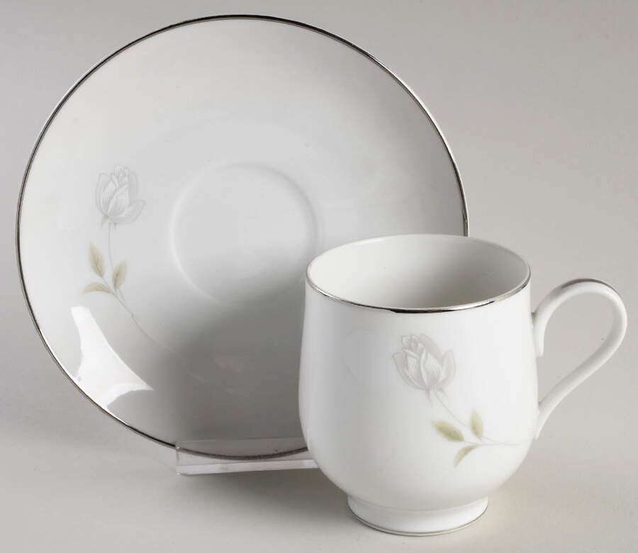 Rosalie Flat Cup & Saucer Set by Sango-1