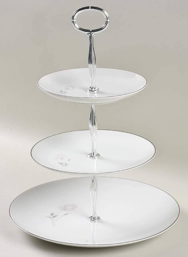 Rosanne 13 7/8"-14 1/4" 3-Tiered Serving Tray(DP,SP,BB) HC by Sango-1