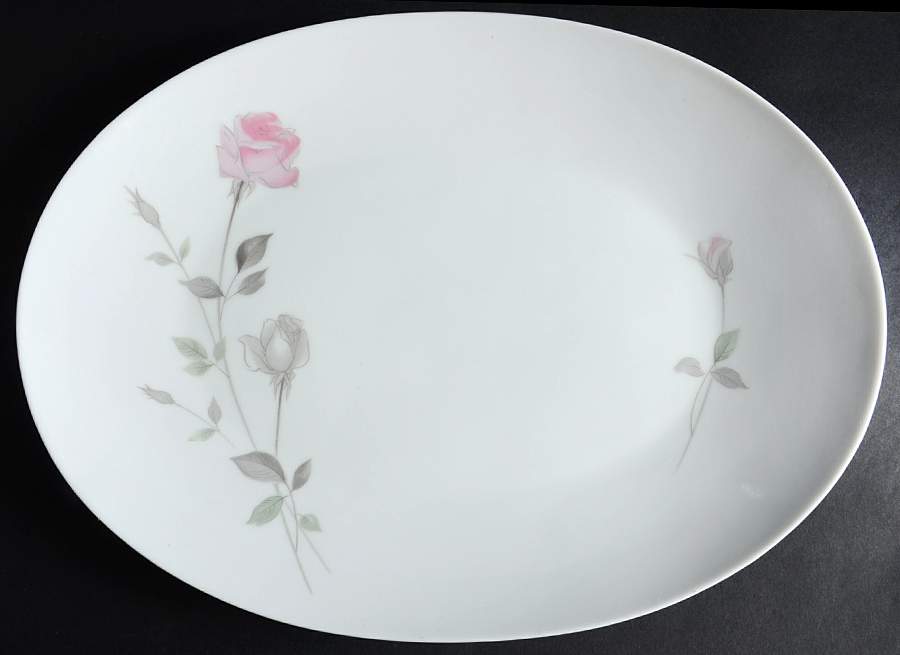 Rosanne 14" Oval Serving Platter by Sango-1