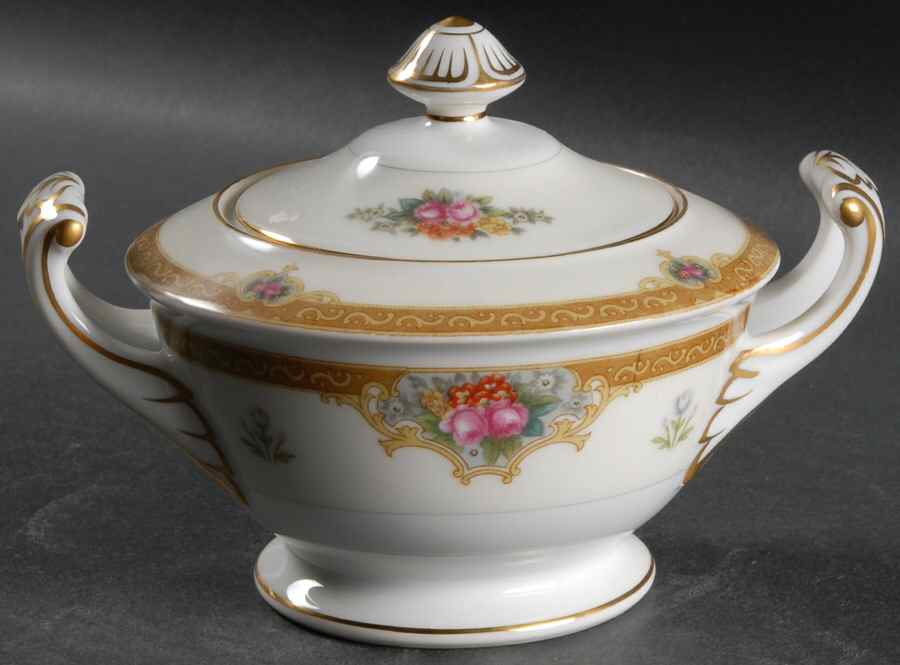 Roselane Sugar Bowl & Lid by Sango-1