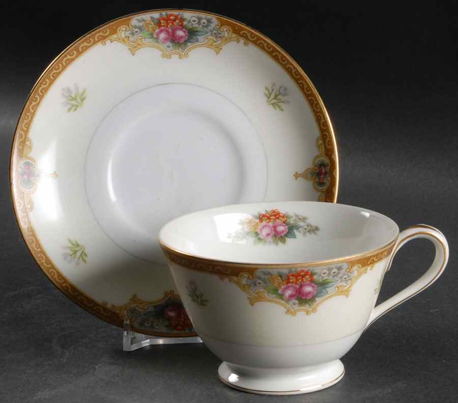 Roselane Footed Cup & Saucer Set by Sango-1
