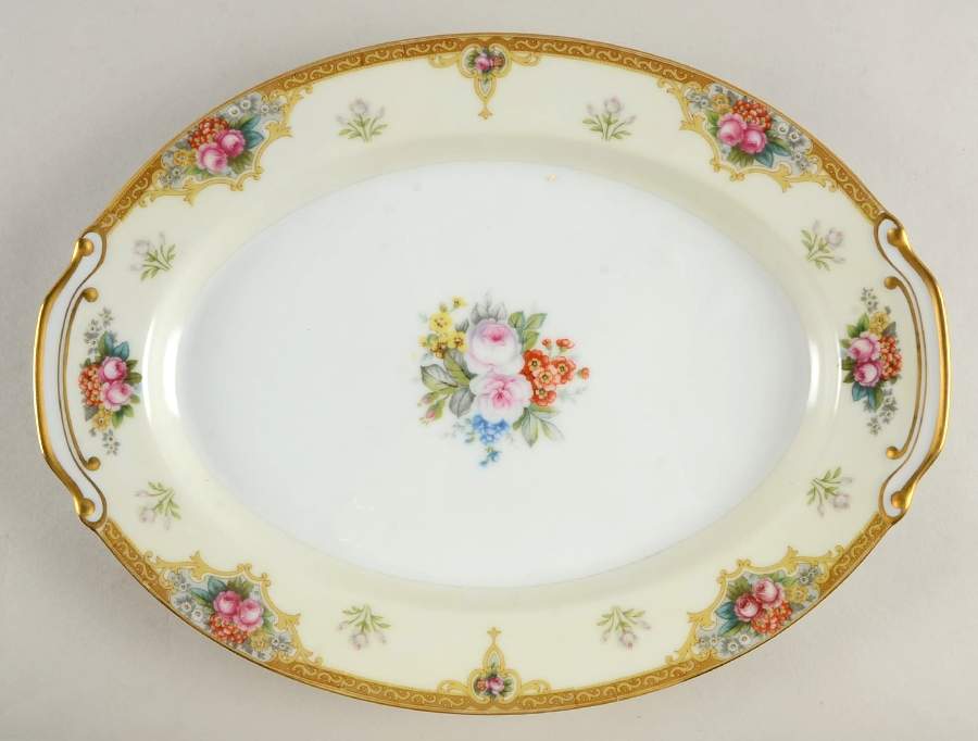 Roselane 14" Oval Serving Platter by Sango-1