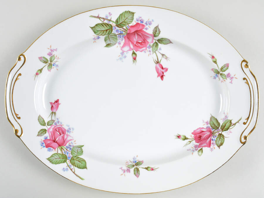 Roselinda 16" Oval Serving Platter by Sango-1
