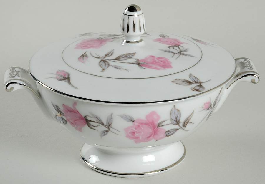 Rosetta Sugar Bowl & Lid by Sango-1