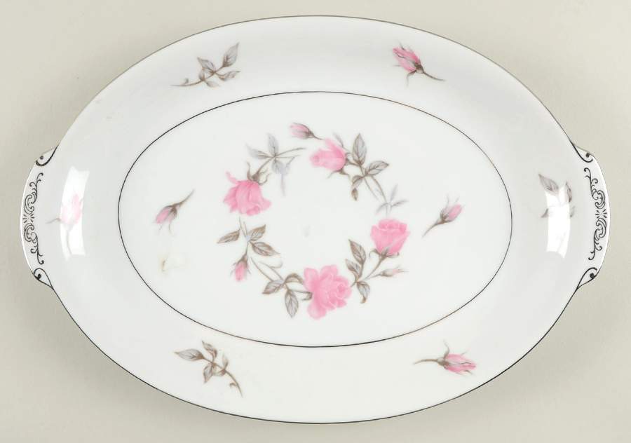 Rosetta 12" Oval Serving Platter by Sango-1