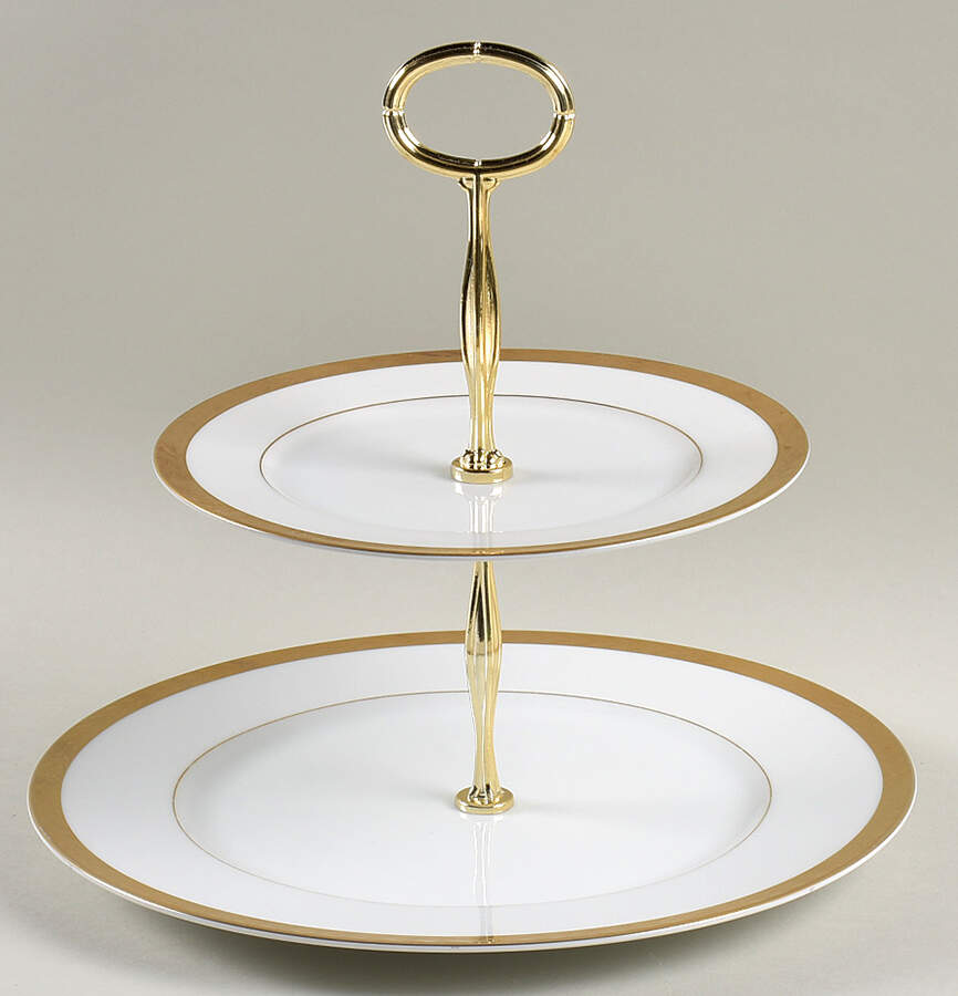 Royalty 6 5/8"-10"  2 Tiered Serving Tray (Dp, Sp) HC by Sango-1