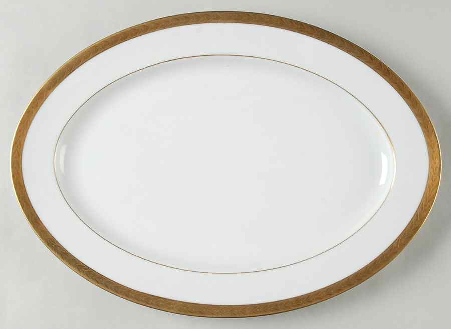 Royalty 14" Oval Serving Platter by Sango-1