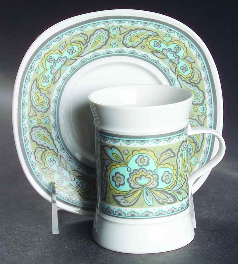 Rubaiyat Flat Cup & Saucer Set by Sango-1