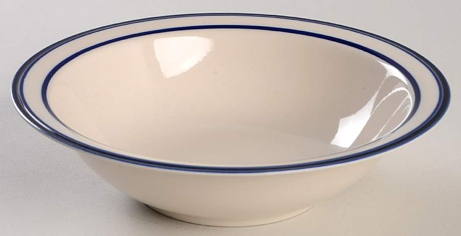 Sahara Blue Rim Soup Bowl by Sango-1
