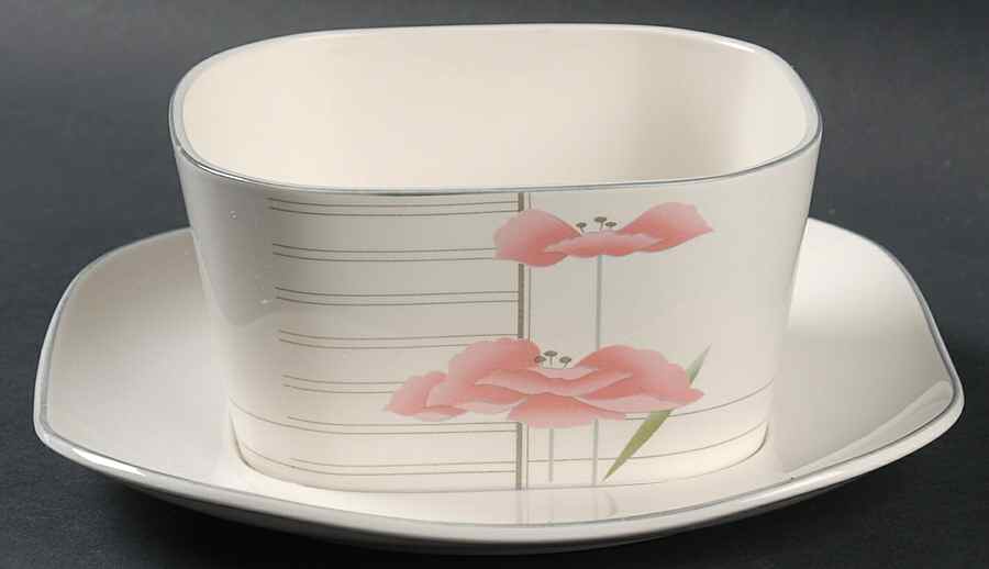 Savoir Faire Gravy Boat with Attached Underplate by Sango-1