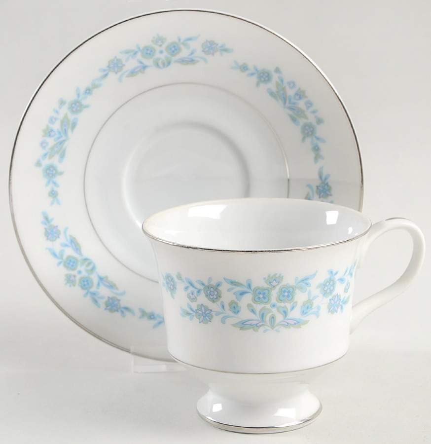 Sage Footed Cup & Saucer Set by Sango-1