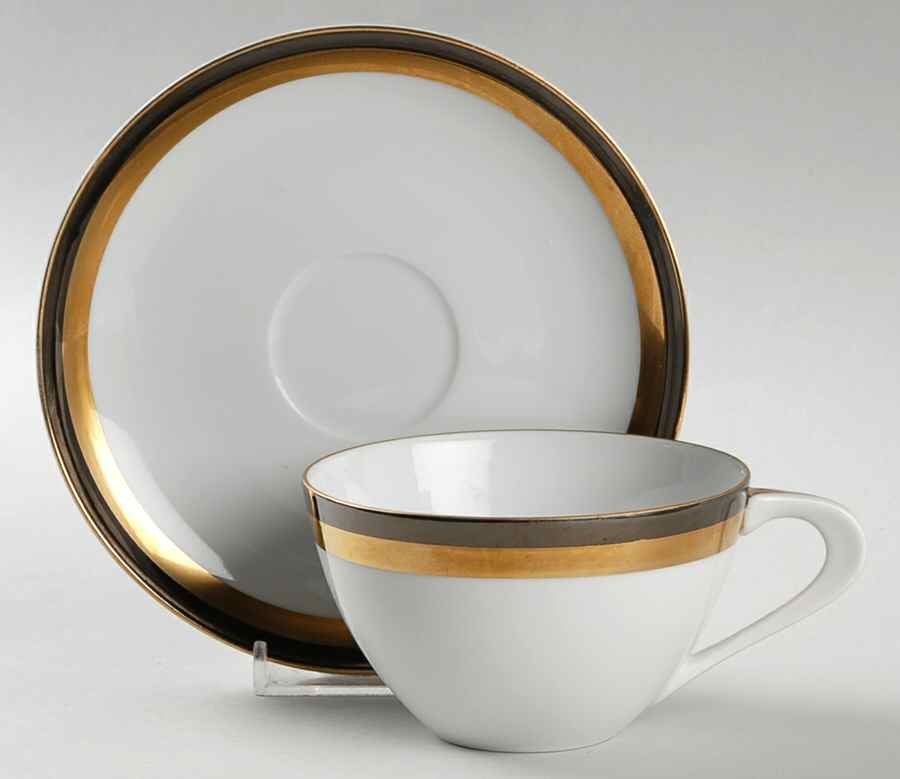 SAN17 Flat Cup & Saucer Set by Sango-1