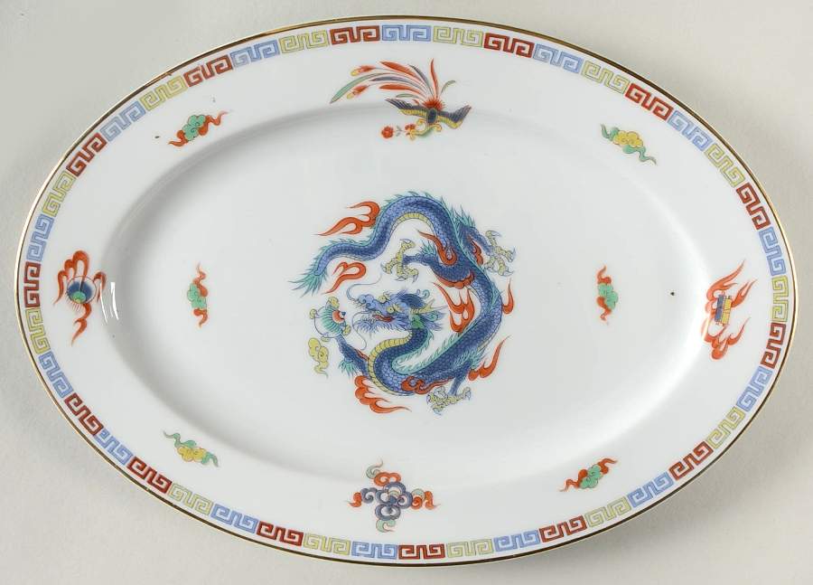 SAN18 12" Oval Serving Platter by Sango-1