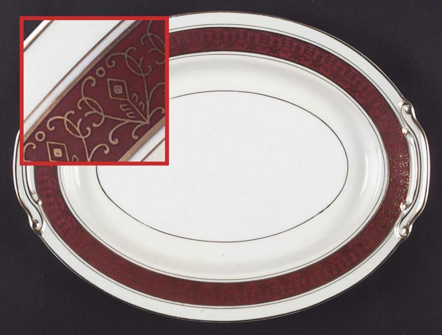 SAN24 16" Oval Serving Platter by Sango-1