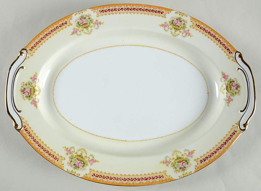 SAN25 16" Oval Serving Platter by Sango-1