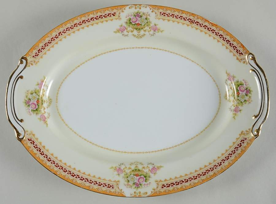SAN25 12" Oval Serving Platter by Sango-1