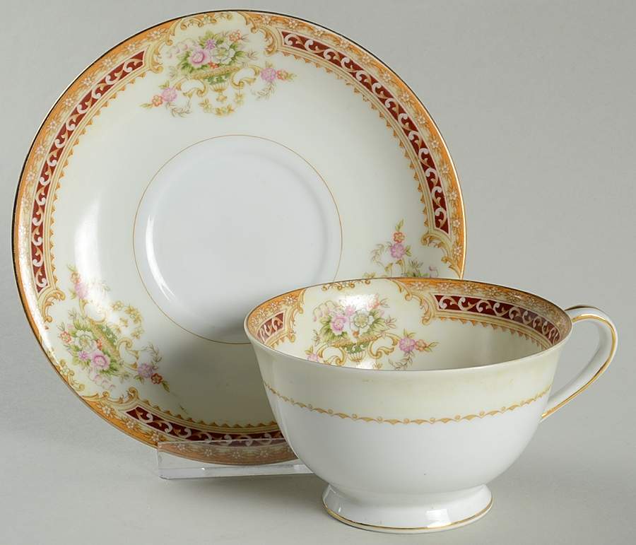 SAN25 Footed Cup & Saucer Set by Sango-1
