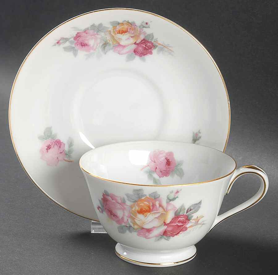 SAN5 Footed Cup & Saucer Set by Sango-1