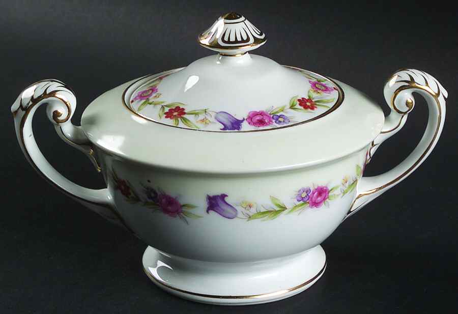 SAN9 Sugar Bowl & Lid by Sango-1