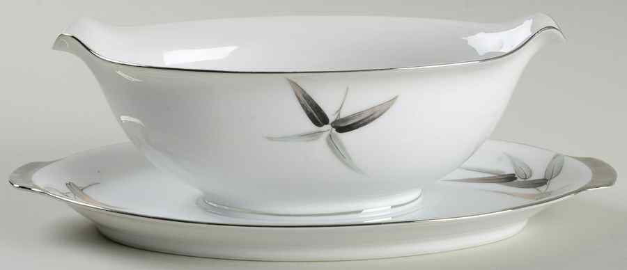 Sasa Gravy Boat with Attached Underplate by Sango-1