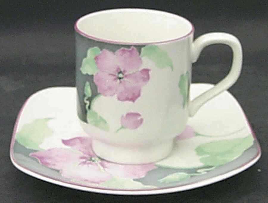 Savannah Footed Cup & Saucer Set by Sango-1