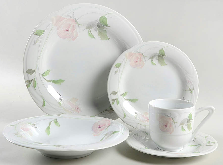 Sculpture Rose 5 Piece Place Setting by Sango-1