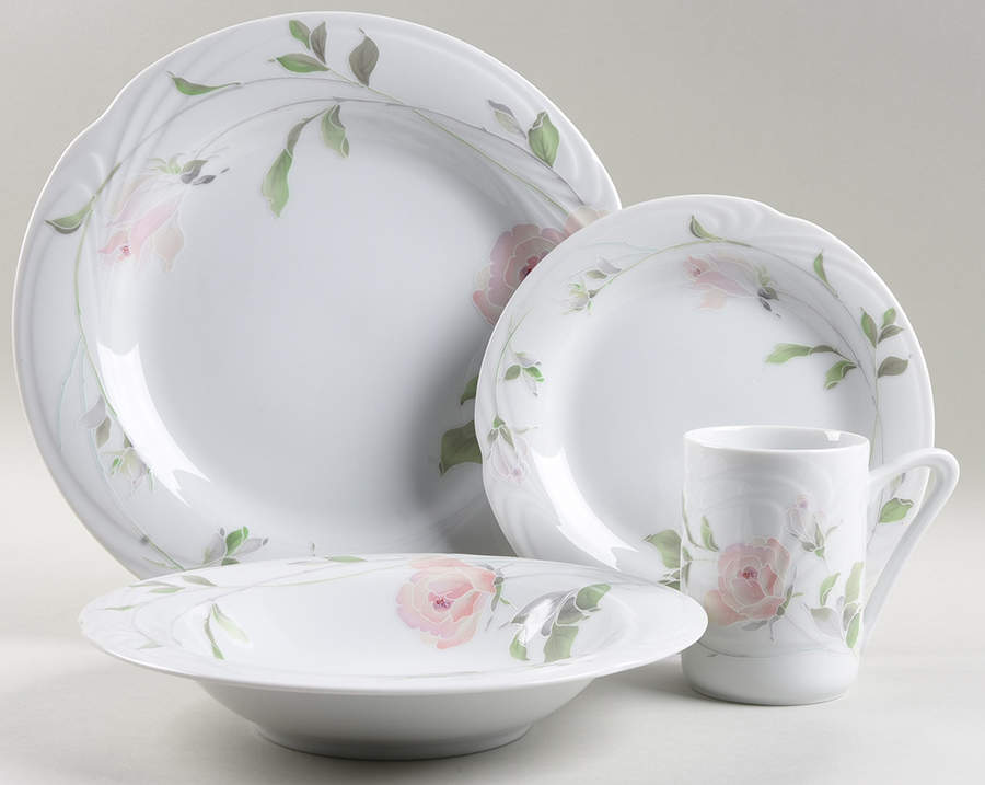 Sculpture Rose 4 Piece Place Setting by Sango-1