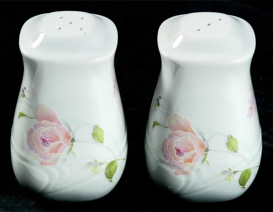 Sculpture Rose Salt & Pepper Set by Sango-1