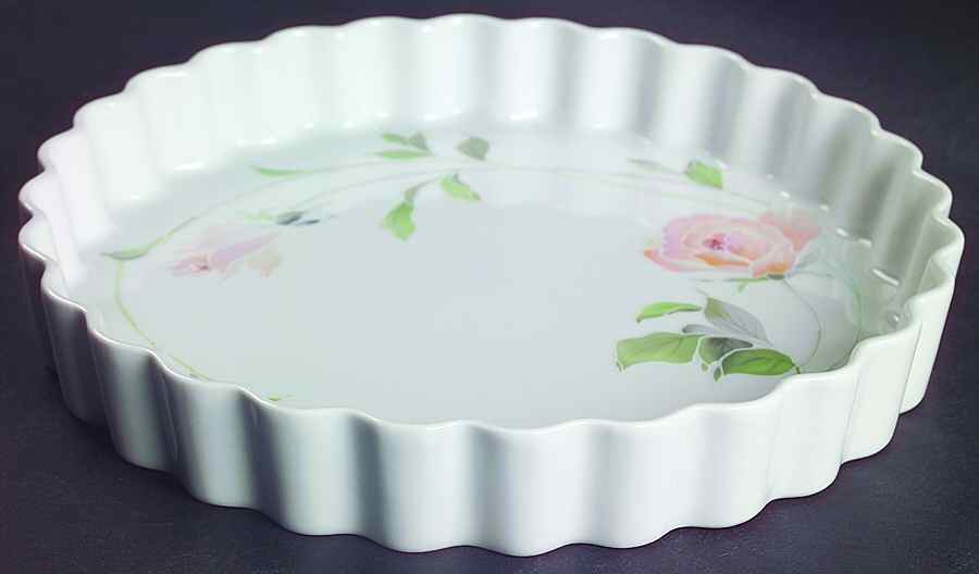 Sculpture Rose 10" Quiche by Sango-1