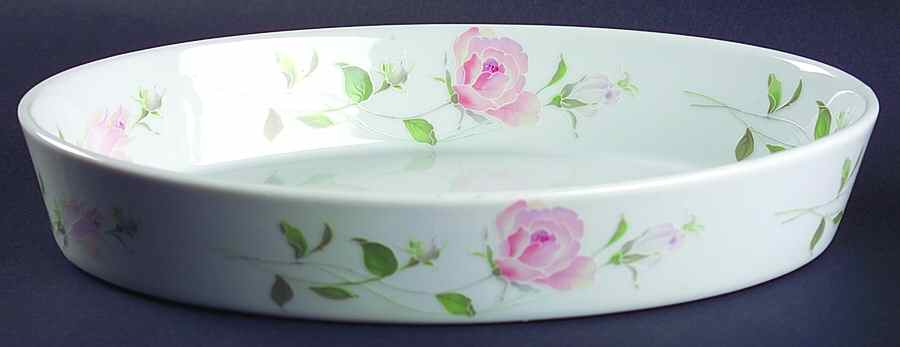 Sculpture Rose 11" Oval Baker by Sango-1