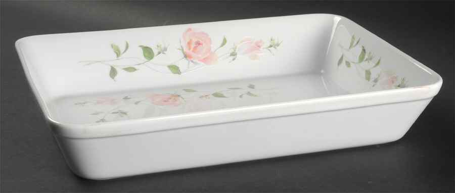 Sculpture Rose 12" Rectangular Baker by Sango-1
