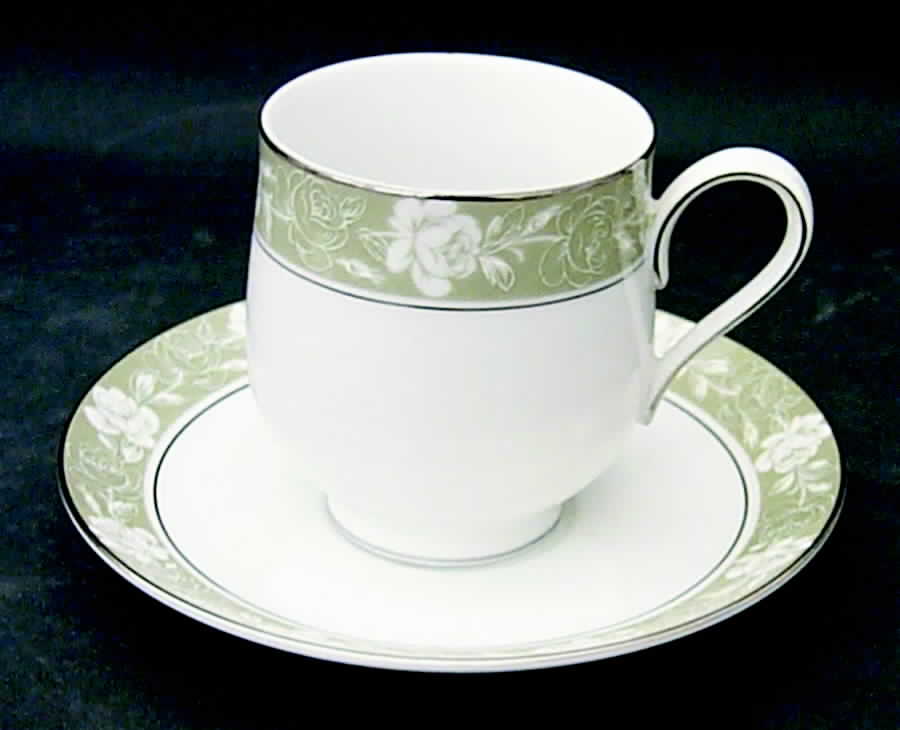 Sculptura Flat Cup & Saucer Set by Sango-1