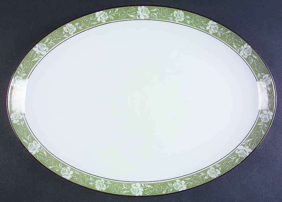Sculptura 16" Oval Serving Platter by Sango-1