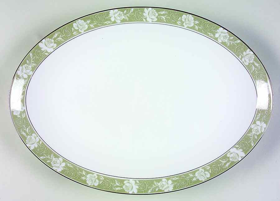 Sculptura 14" Oval Serving Platter by Sango-1