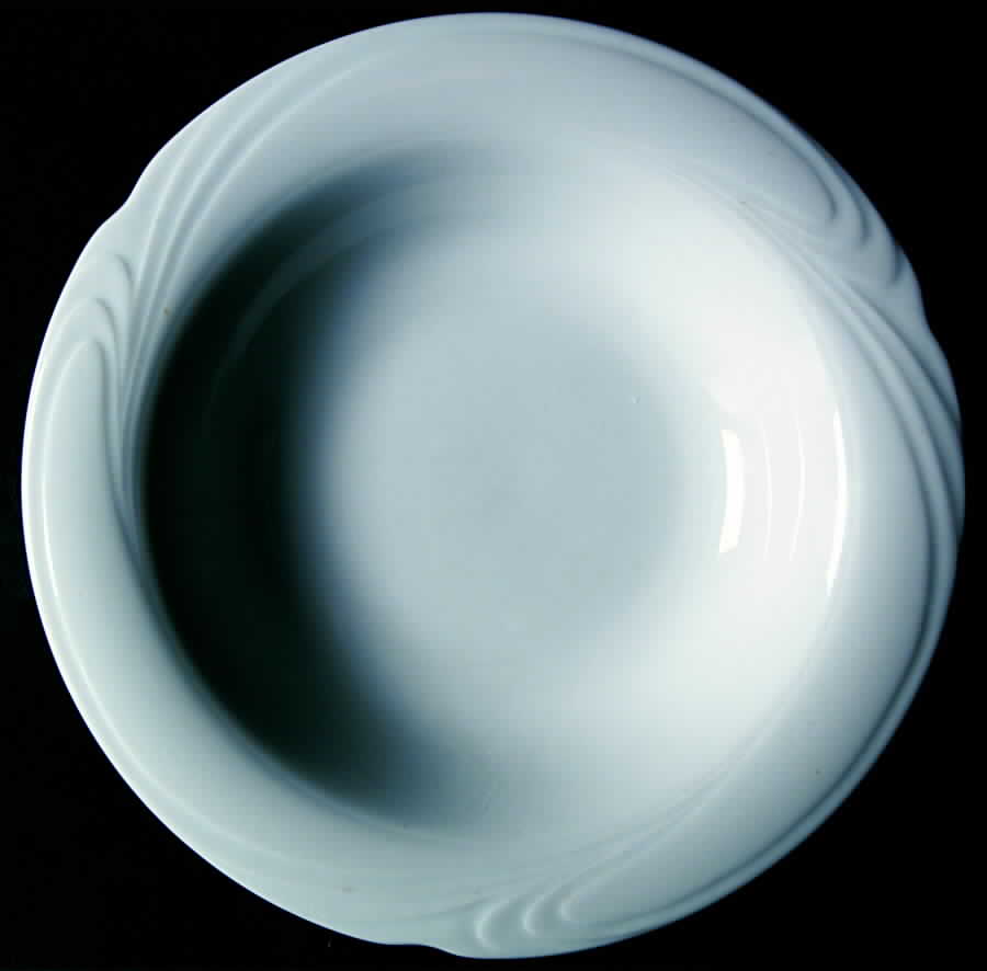 Sculpture White Large Rim Soup Bowl by Sango-1