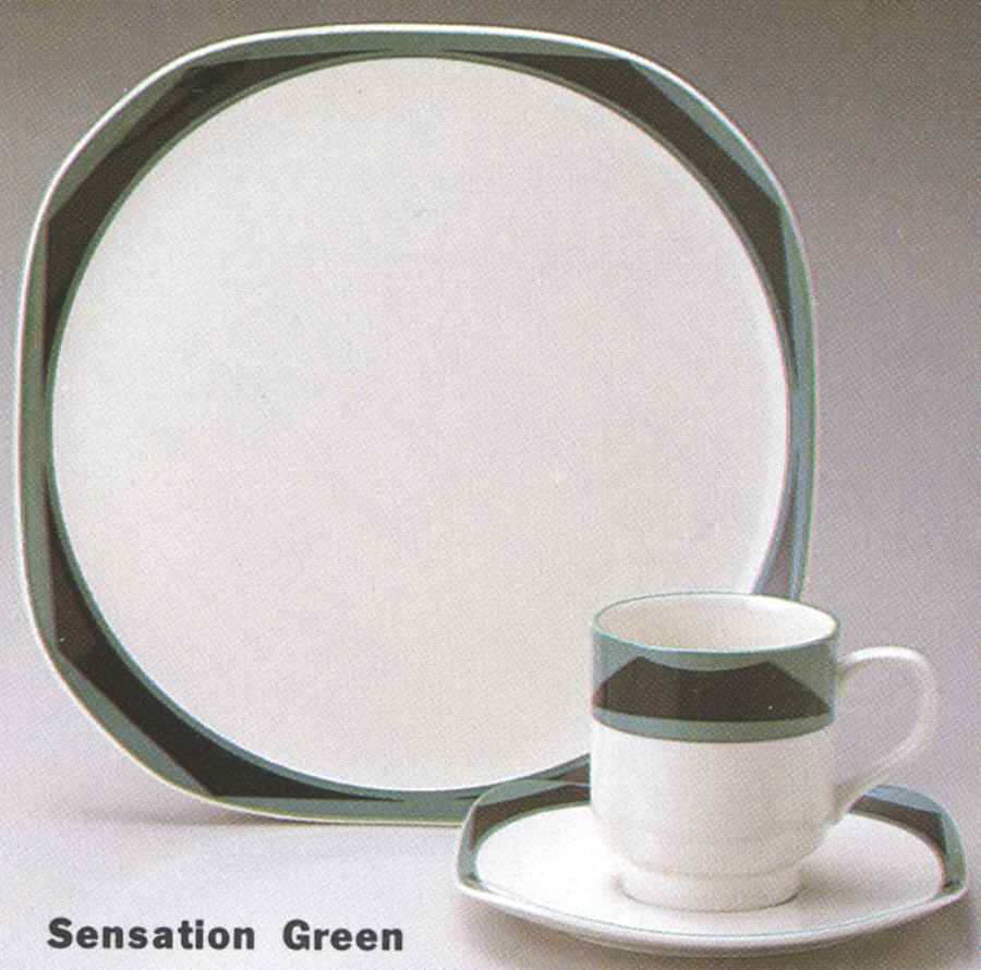 Sensation Green Dinner Plate by Sango-1