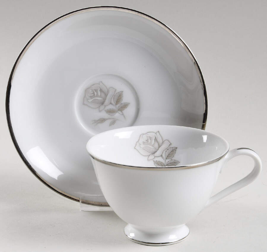 Serenity Footed Cup & Saucer Set by Sango-1