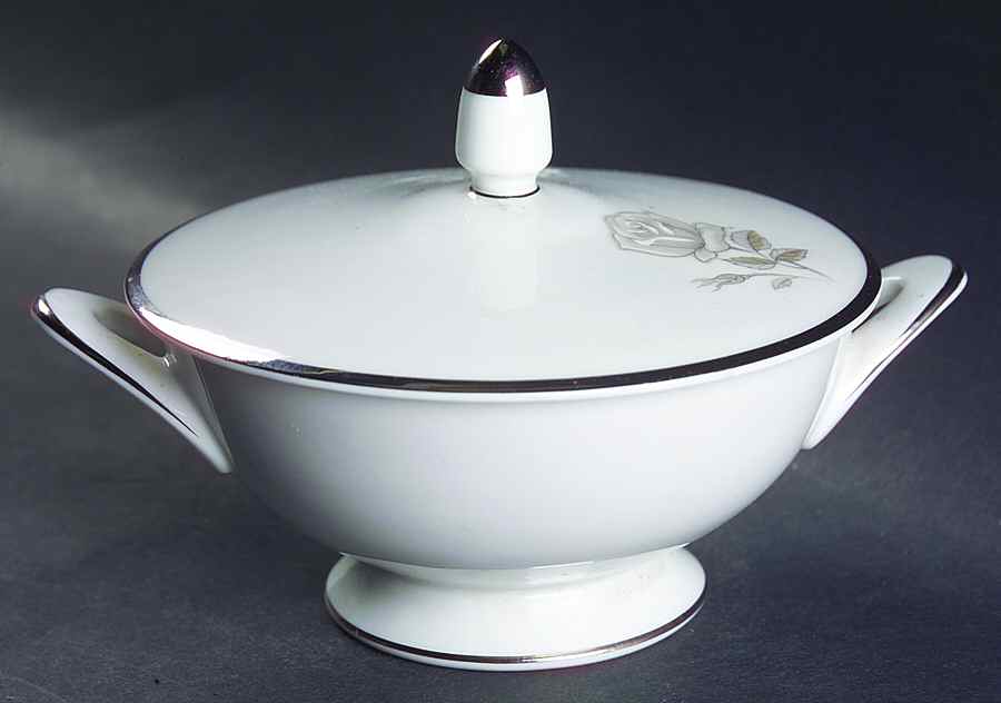 Serenity Sugar Bowl & Lid by Sango-1