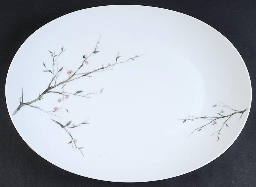 Serenade 16" Oval Serving Platter by Sango-1