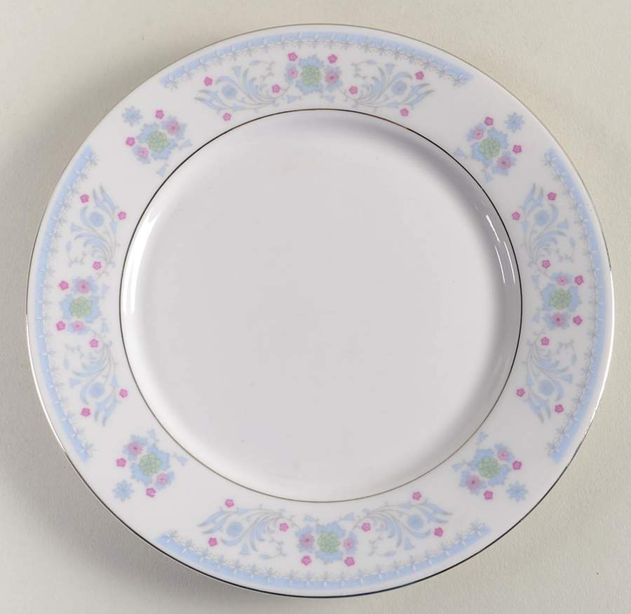Serenade Light Blue Bread & Butter Plate by Sango-1