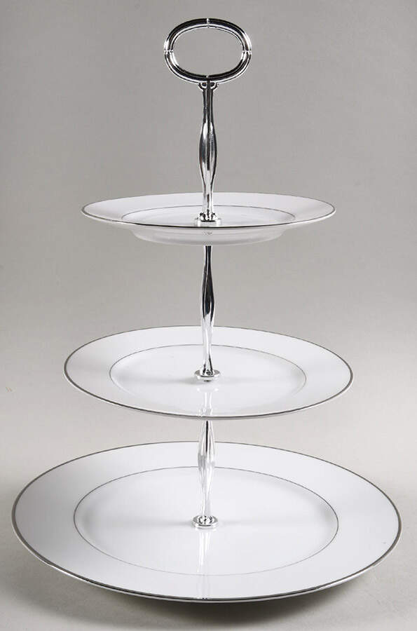 Sheffield 13 7/8"-14 1/4" 3-Tiered Serving Tray(DP,SP,BB) HC by Sango-1