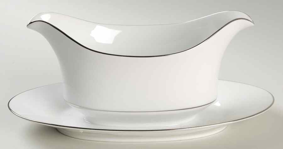 Sheffield Gravy Boat with Attached Underplate by Sango-1